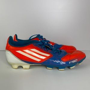 Adidas F50 Adizero FG Blue/Orange cleats mens US 8.5